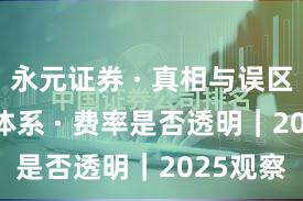 永元证券 · 真相与误区 · 投教体系 · 费率是否透明｜2025观察